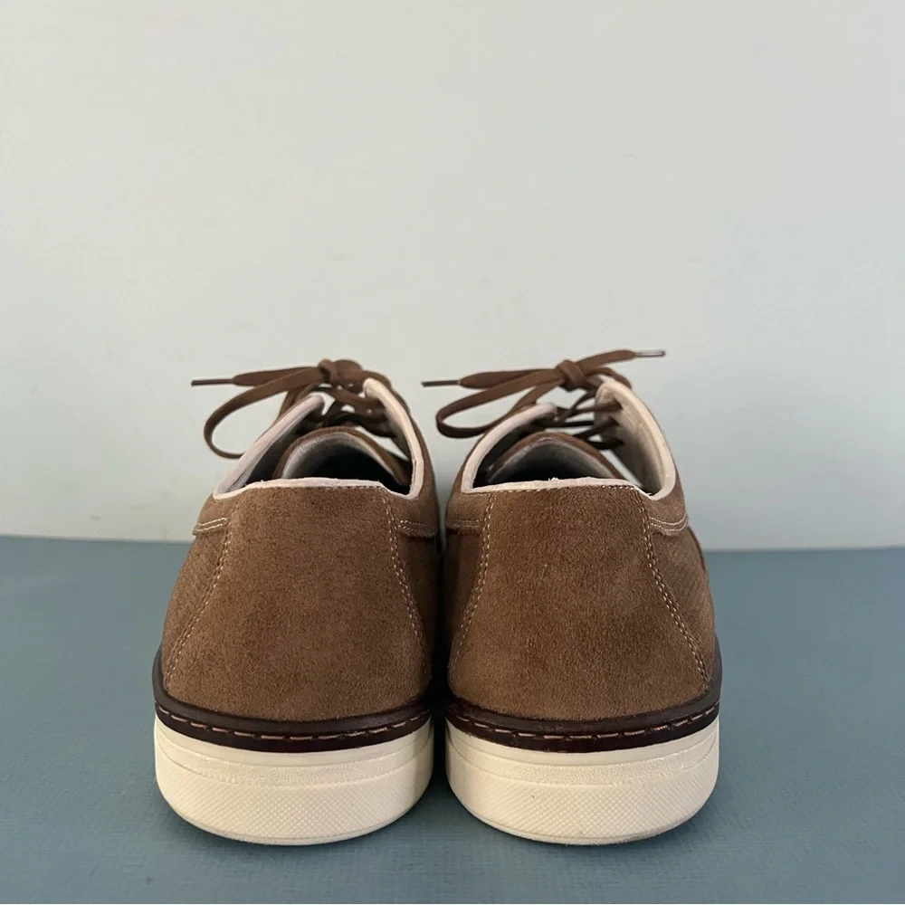 Johnston & Murphy Denby Camel Brown Suede Cap Toe Lace Up Oxford‎ Shoes